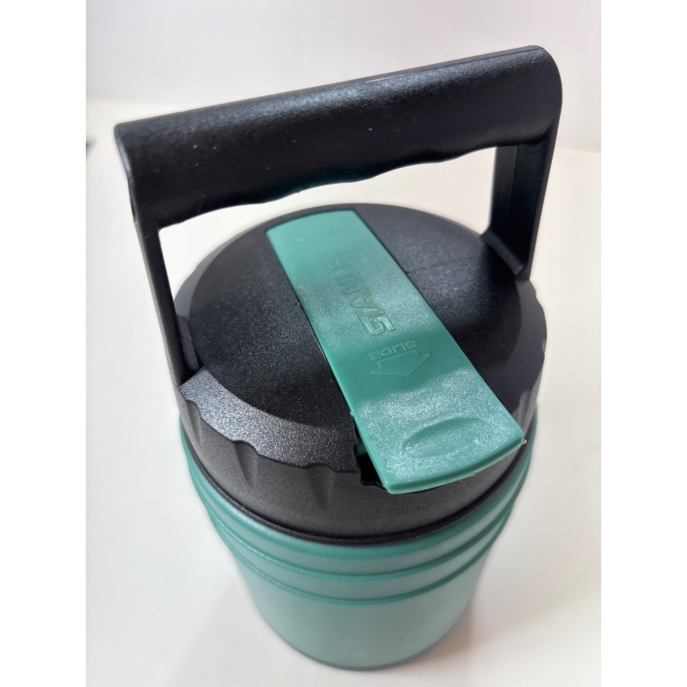 Stanley Aladdin Insulated Soup‎ Food Jar Thermos 10oz Green Black Folding Spoon - Picture 12 of 12